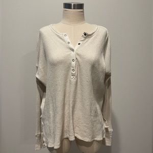 Aerie -OFFLINE waffle henley T-shirt